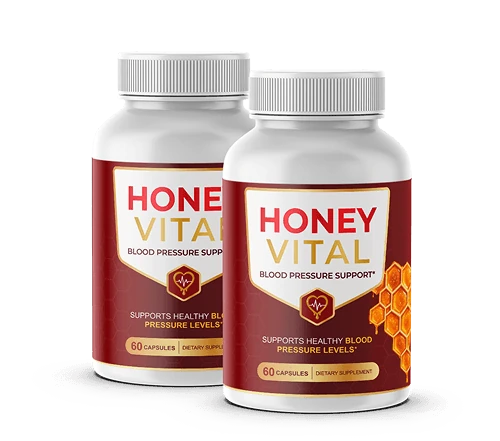 Honey Vital two-bottle product presentation